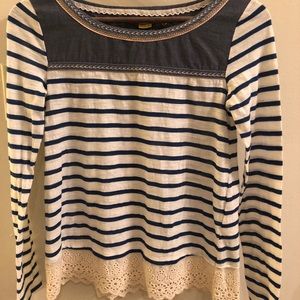 Little Yellow Button Striped Shirt from Anthro